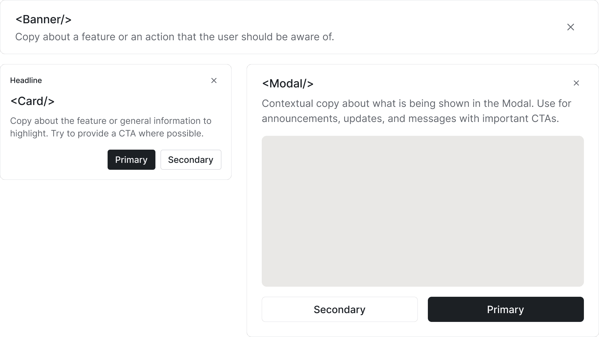 Pre-built components